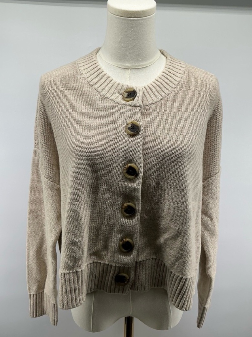 Quince - 100%Organic Cotton Cropped Cardigan